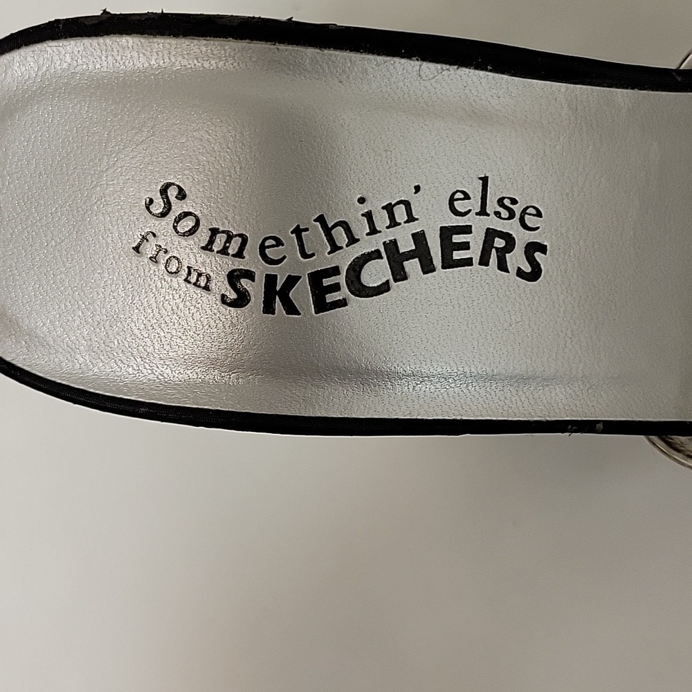 Y2K Sketchers something else clear plastic rhinestone studded platforms sz 7 - Picture 3 of 8